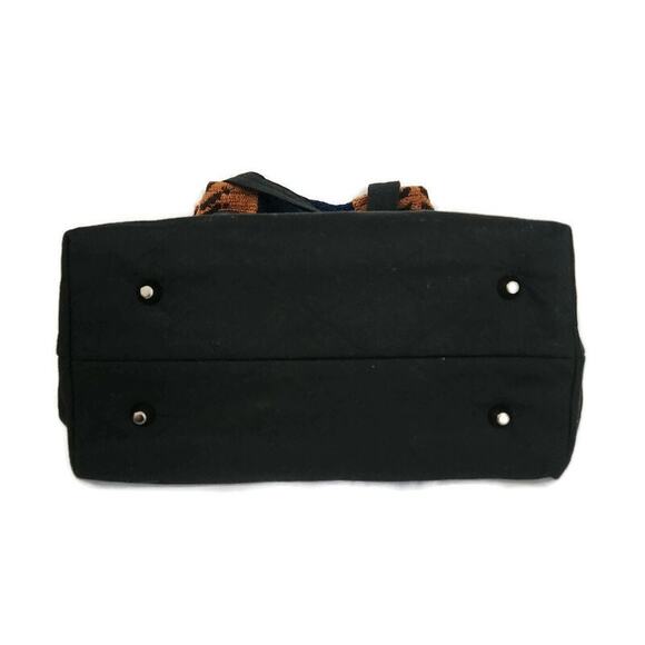 Women's Brown Woven Canvas Tribal Ethnic Pattern Tote - Picture 5 of 6